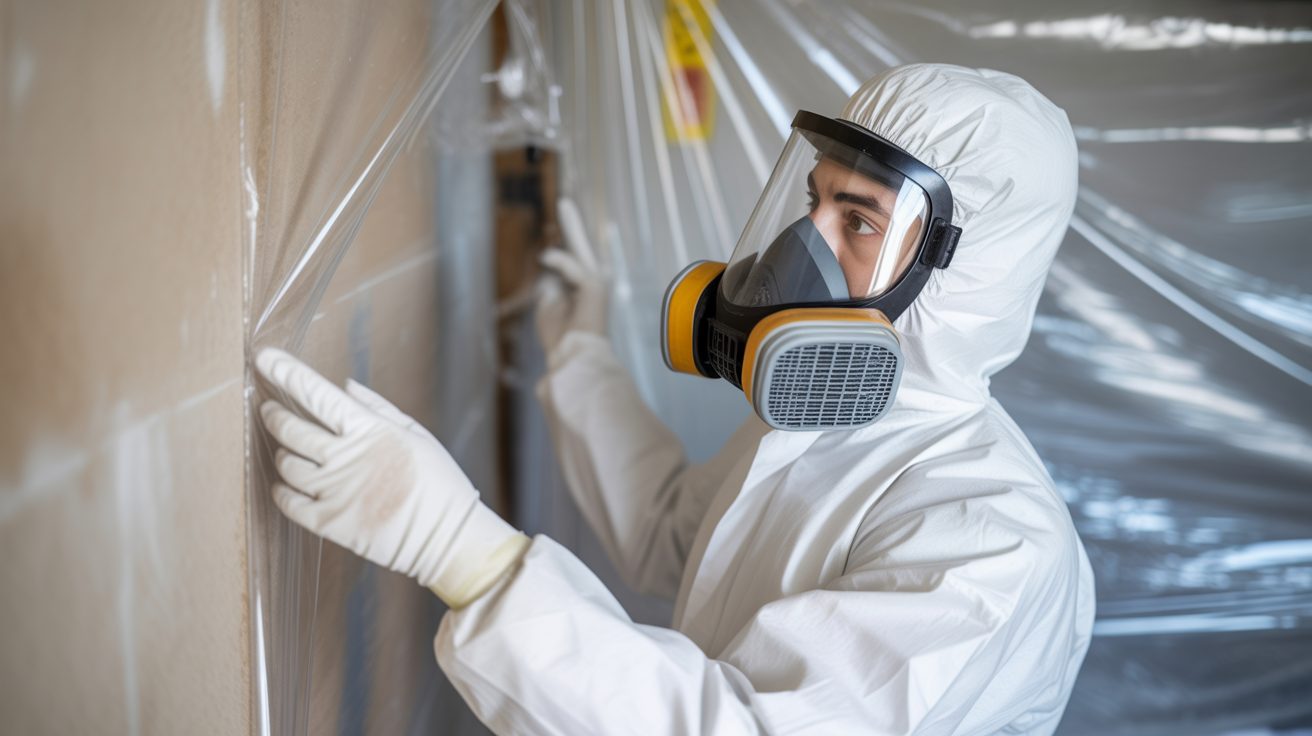 Mold Remediation technician working inside a Colorado Springs home