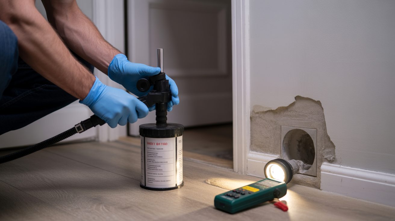 Air sampling during a mold inspection in a Colorado Springs home
